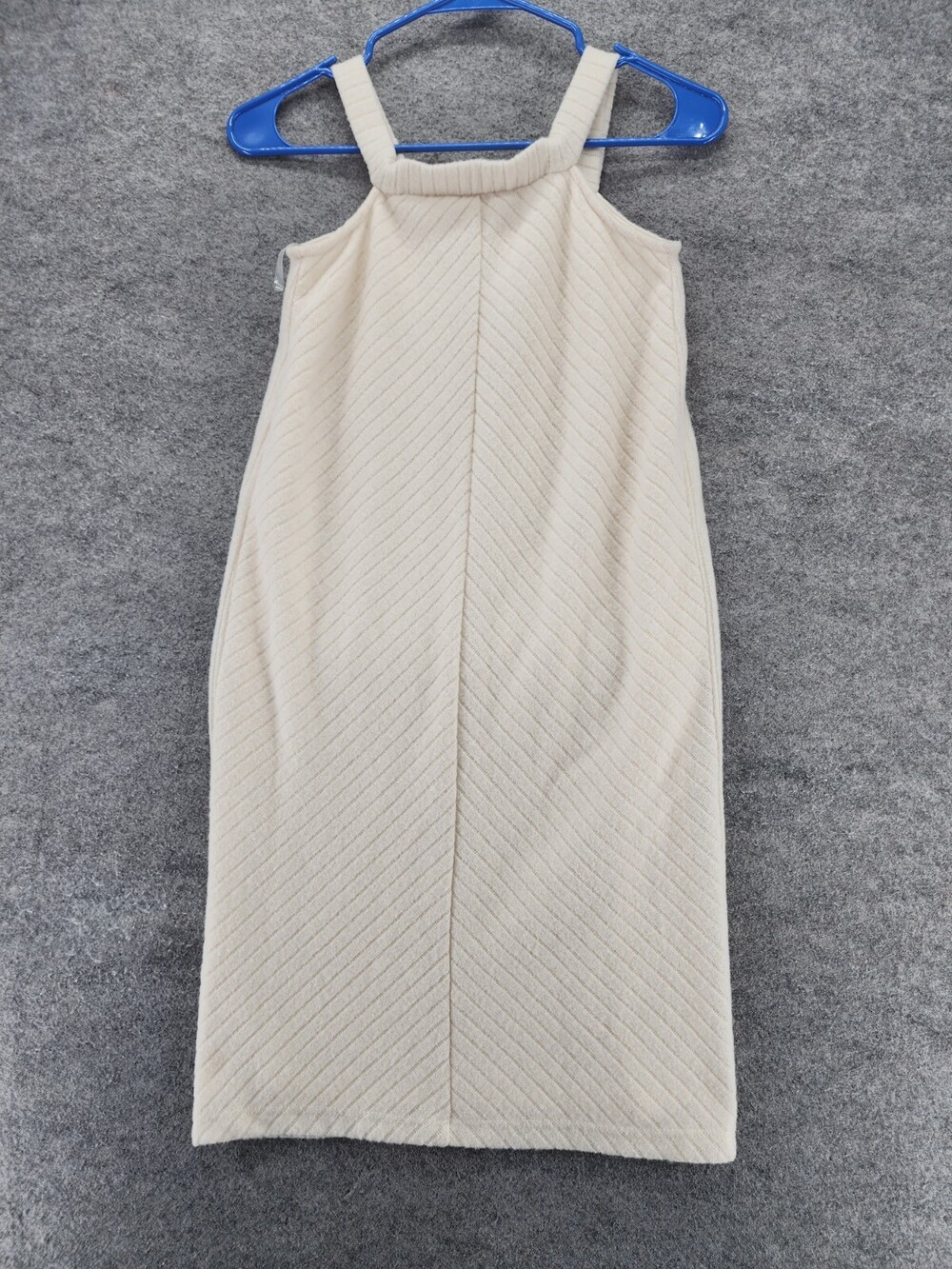 Endless Blu Dress Womens Large Sleeveless Ivory Ribbed